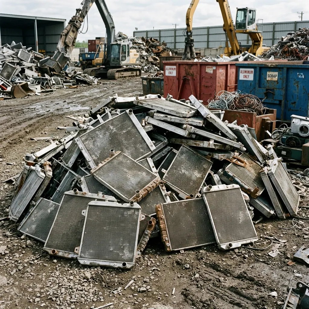All-aluminium car radiators for scrap recycling at Shine Motor Corporation Ingleburn NSW