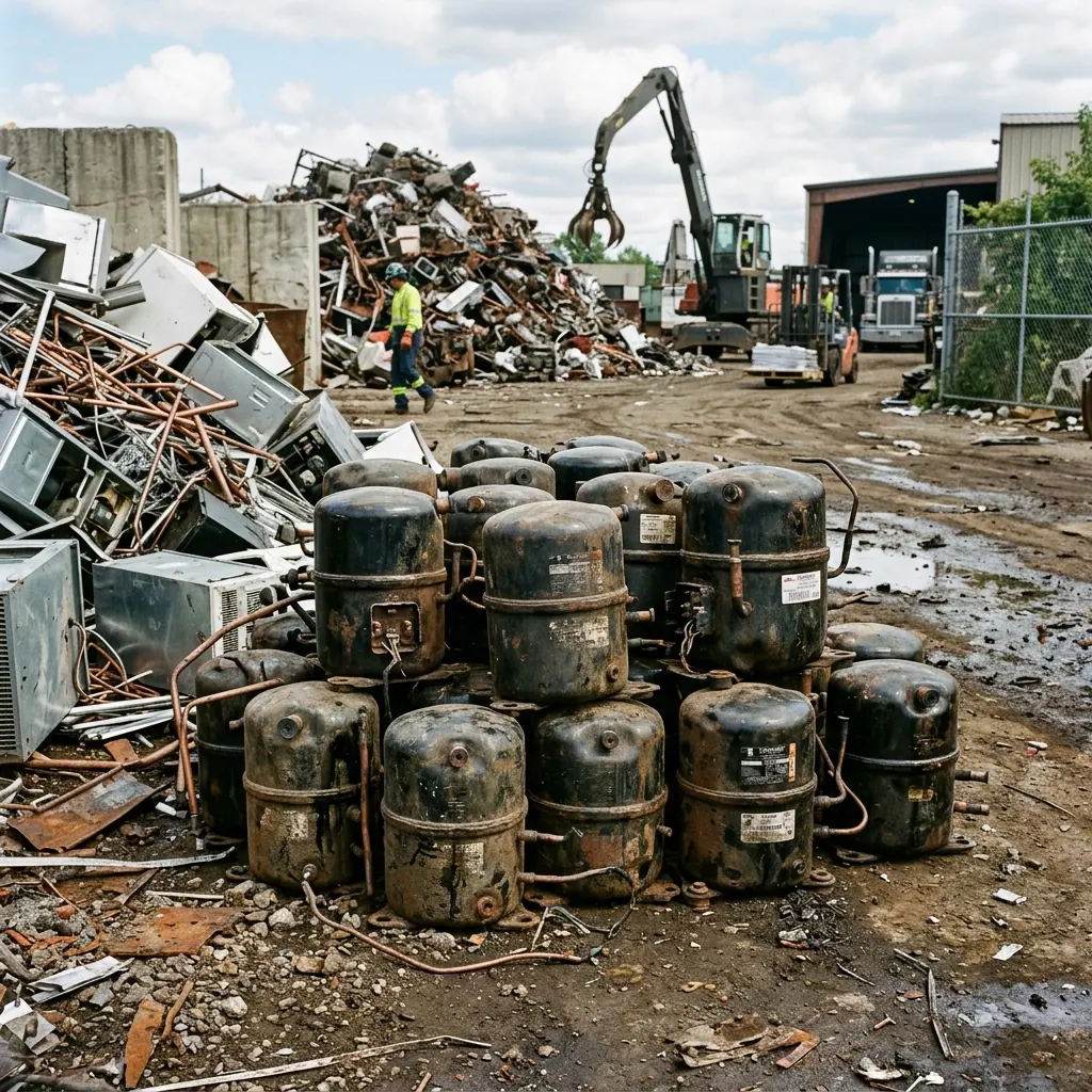 Fridge and AC compressor scrap units recycled at Shine Motor Ingleburn NSW