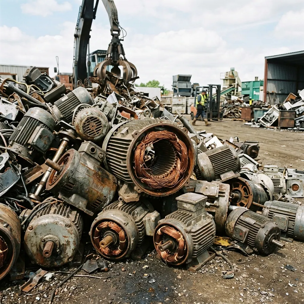 Mixed electric motors with copper windings for scrap recycling at Shine Motor Corporation Sydney