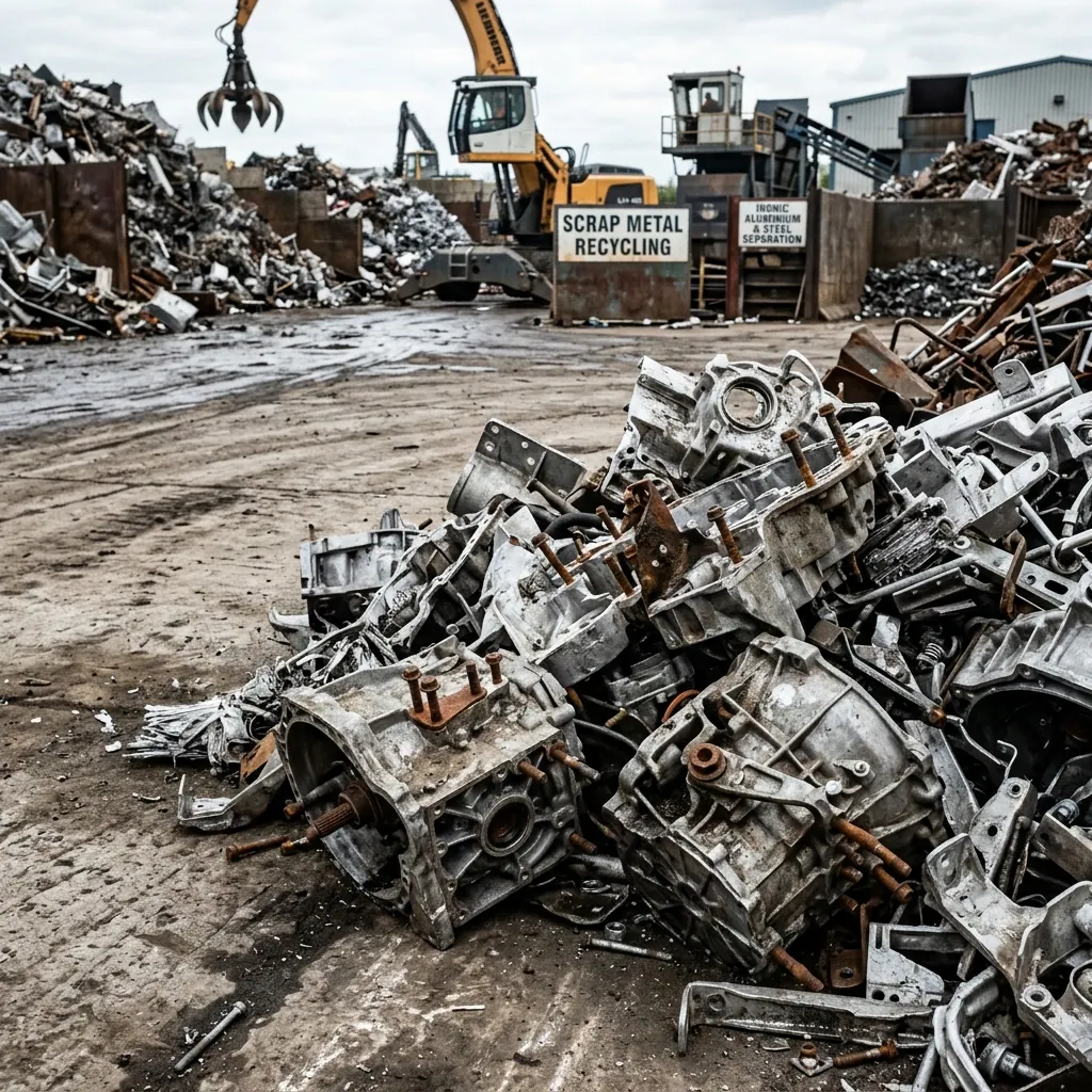Irony aluminium scrap with steel attachments accepted at Shine Motor Corporation yard Ingleburn