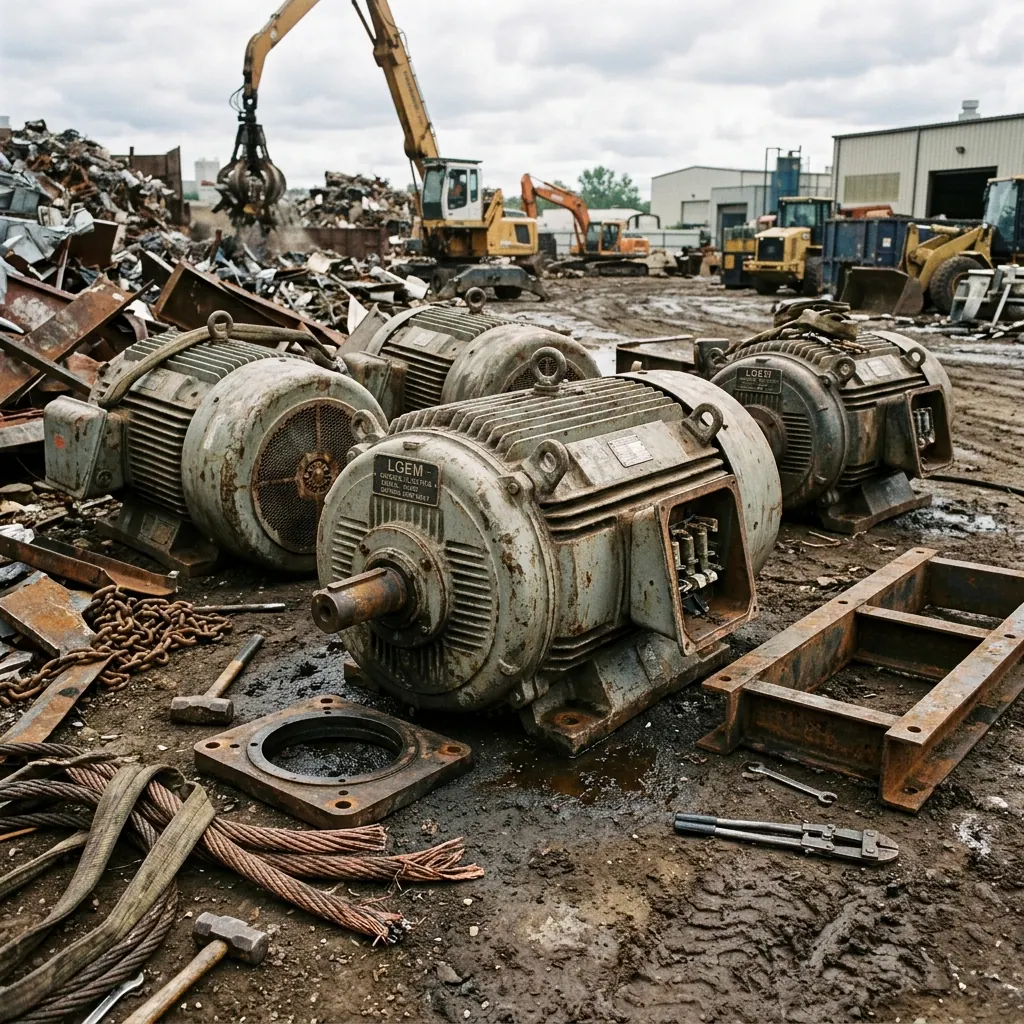 Large industrial electric motors LGEM scrap bought by Shine Motor Corporation Ingleburn