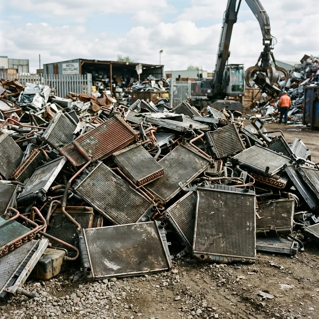 Copper brass and aluminium radiator cores for scrap recycling at Shine Motor Ingleburn
