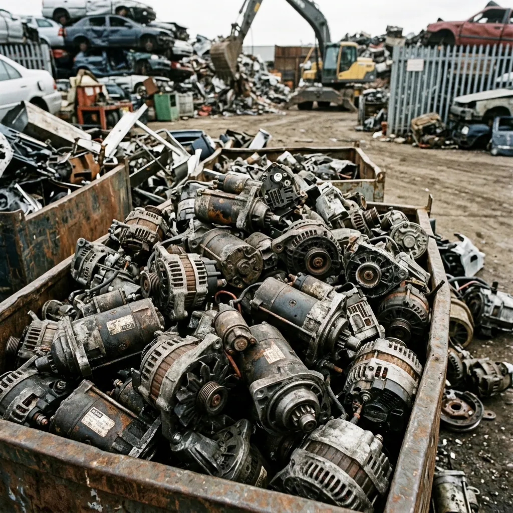 Car starters and alternators scrap metal bought for recycling at Shine Motor Corporation Sydney