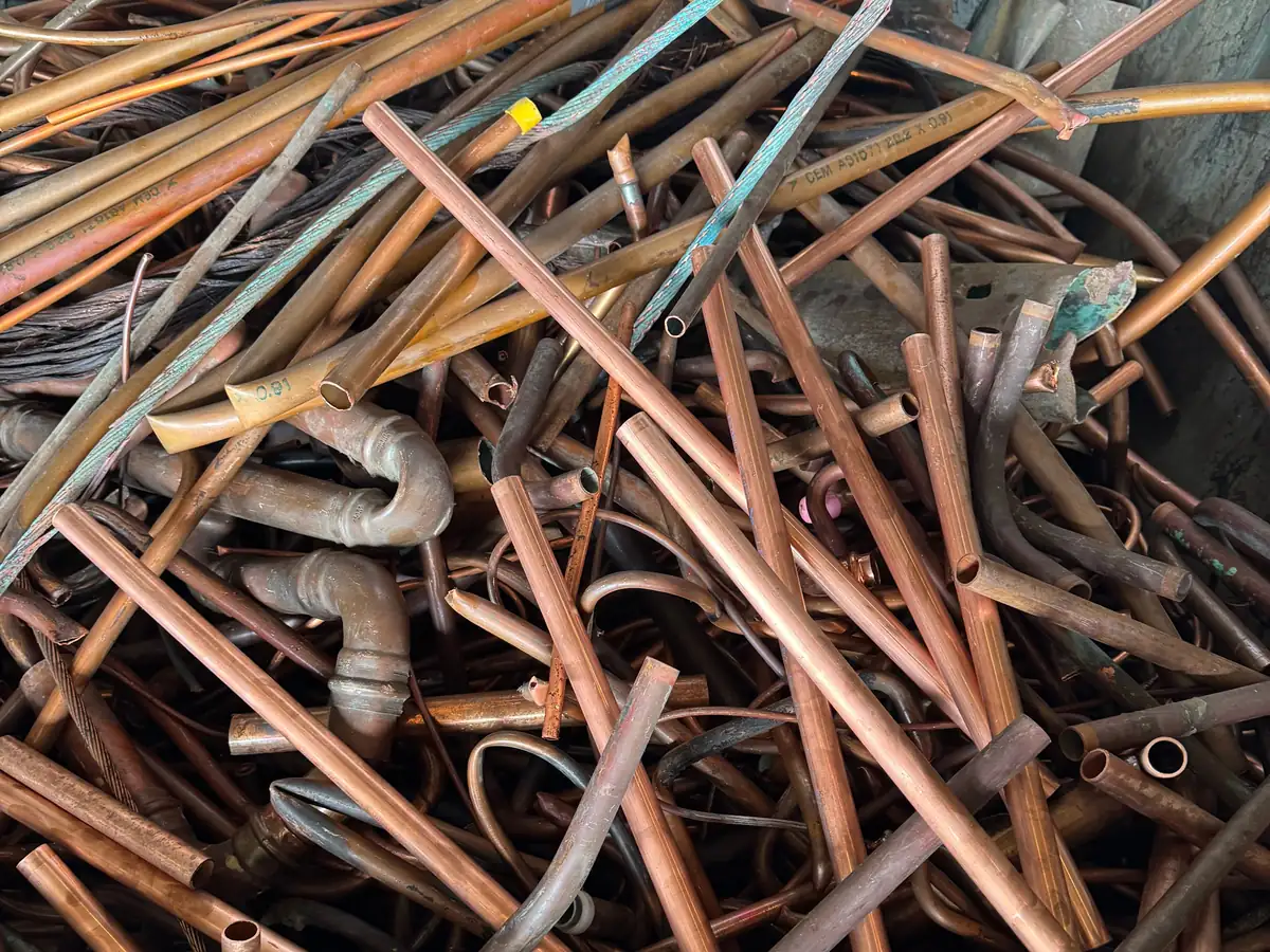 Bin of No. 1 copper tube at the Ingleburn yard
